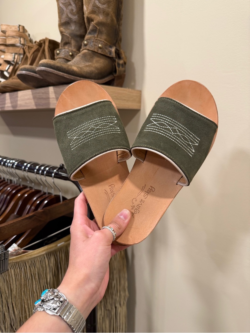 Agave Sky Western Sandals